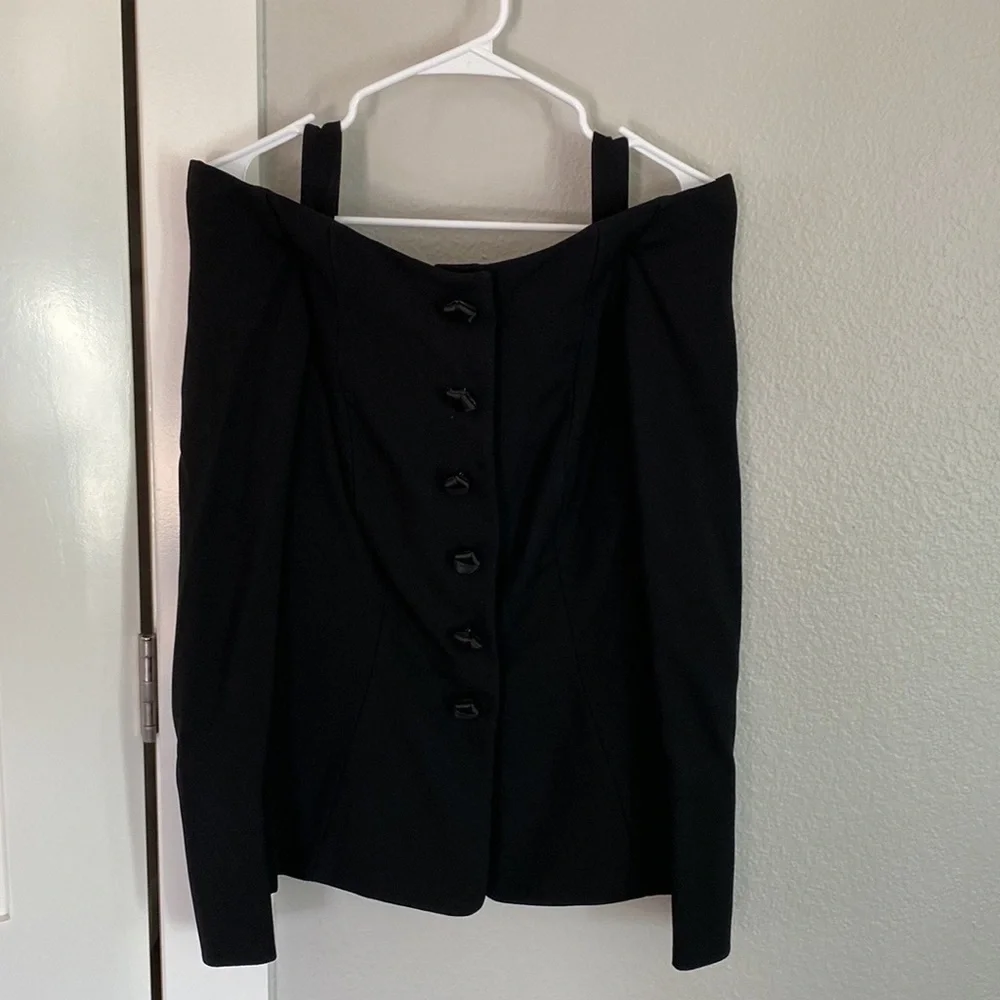 Christian Dior black skirt and blazer suit